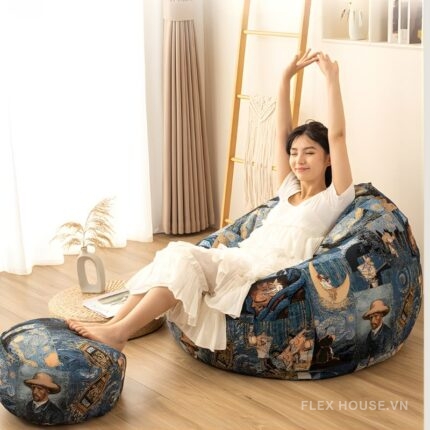 Sofa bệt thư giãn hạt xốp túi đậu DF0886