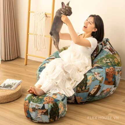 Sofa lười hạt xốp ngã lưng thư giãn DF0887