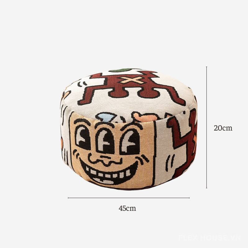 Sofa lười hạt xốp họa tiết nghệ thuật DF4418 10 Sofa lười hạt xốp họa tiết nghệ thuật DF4418