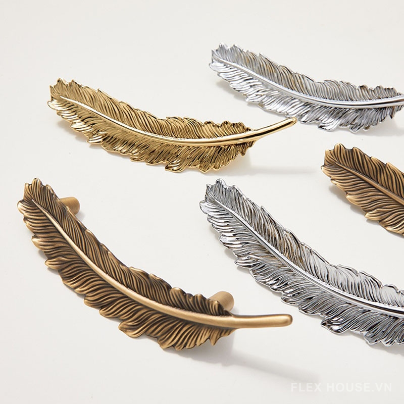 Tay nắm ngăn kéo tủ bằng đồng dáng lông vũ PALO2807 1 Tay nắm ngăn kéo tủ bằng đồng dáng lông vũ PALO2807 6