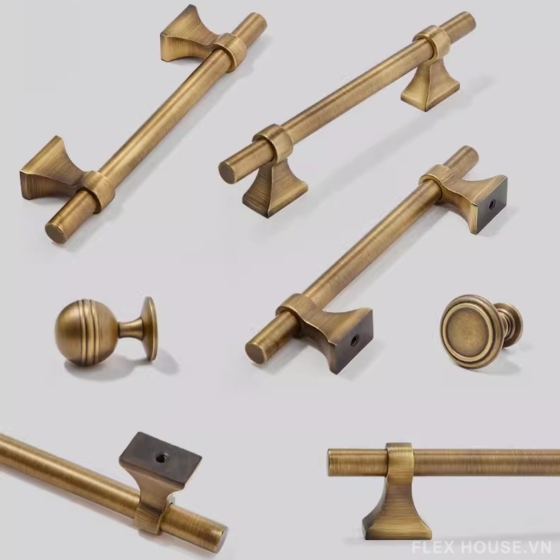 Tay nắm tủ cao cấp bằng đồng Retro PALO432 3 Tay nắm tủ cao cấp bằng đồng Retro PALO432 8