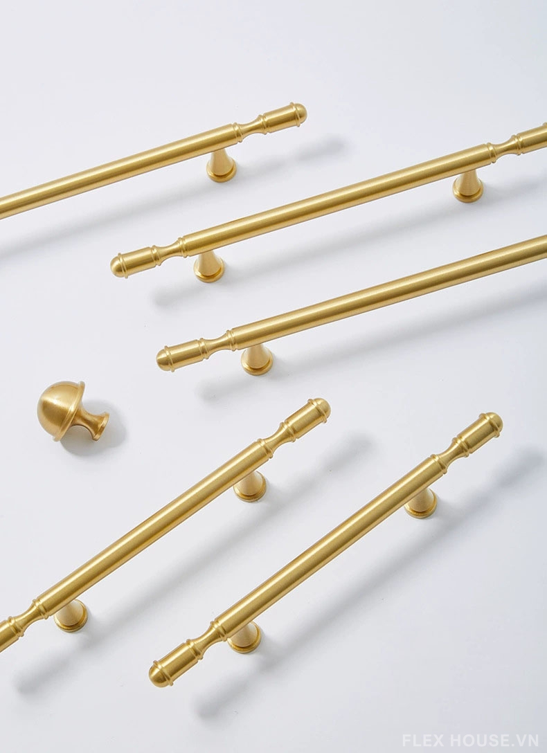 Tay nắm tủ đồng vàng phong cách Bắc Âu PALO742 1 Tay nắm tủ đồng vàng phong cách Bắc Âu PALO742 5