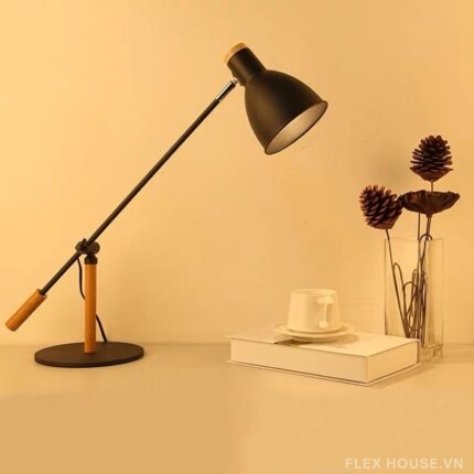 Đèn bàn học làm việc tay gỗ gập hiện đại DB14