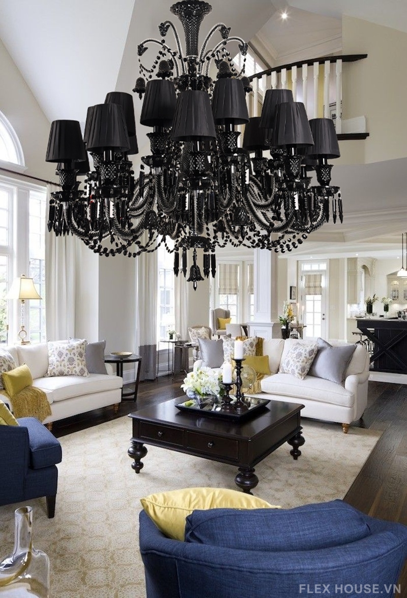 Đèn chùm pha lê thả trần Gothic Noir huyền bí DC9809 1 Đèn chùm pha lê thả trần Gothic Noir huyền bí DC9809