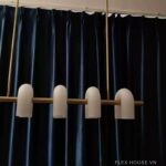 Đèn chùm thả trần kiểu Pháp thân sắt chao thủy tinh AS019