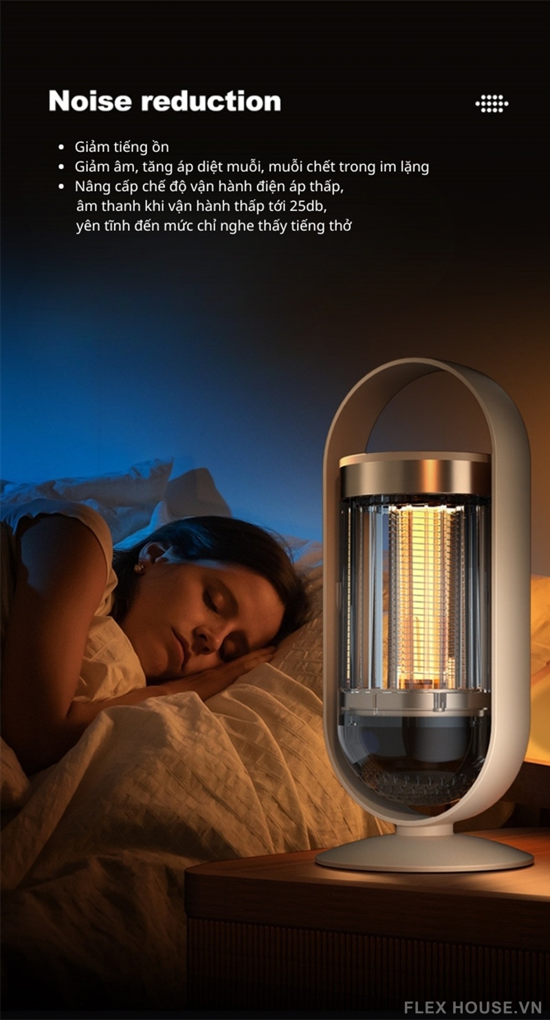 Đèn diệt muỗi để bàn treo tường lưới điện 3000V FB7264 5 Đèn diệt muỗi để bàn treo tường lưới điện 3000V FB7264 1