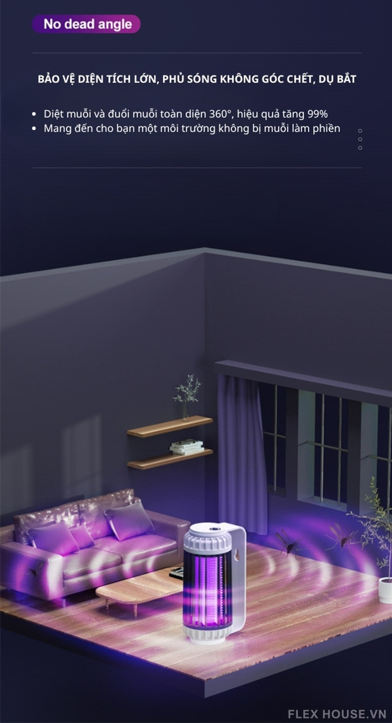 Đèn diệt muỗi phòng ngủ cắm trại ngoài trời 5W FB7362 6 Đèn diệt muỗi phòng ngủ cắm trại ngoài trời 5W FB7362