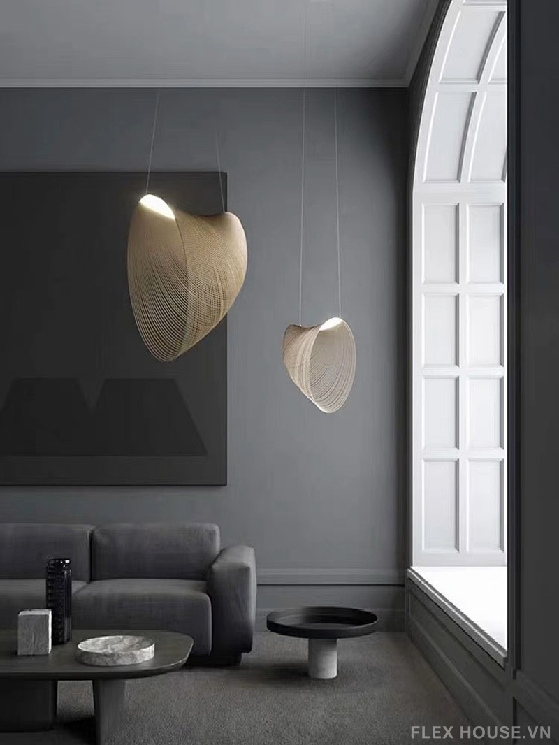 Đèn gỗ thả trần dáng lưới lồng decor bàn ăn TTK88 5 Đèn gỗ thả trần dáng lưới lồng decor bàn ăn TTK88