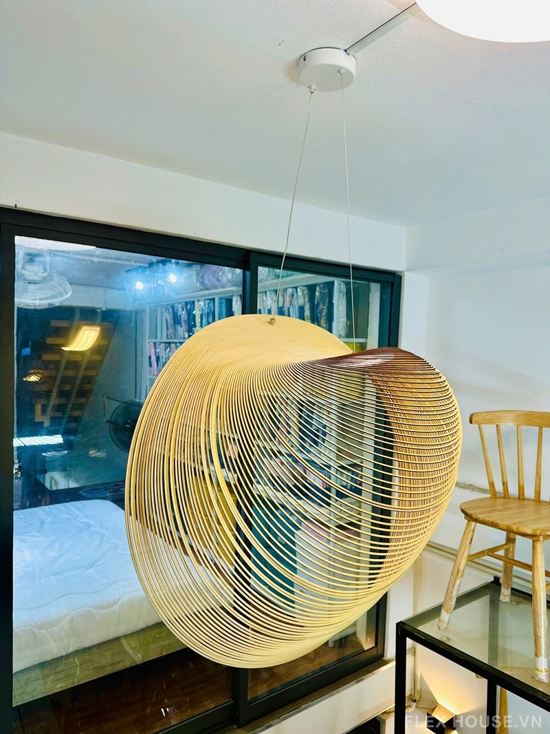 Đèn gỗ thả trần dáng lưới lồng decor bàn ăn TTK88 9 Đèn gỗ thả trần dáng lưới lồng decor bàn ăn TTK88