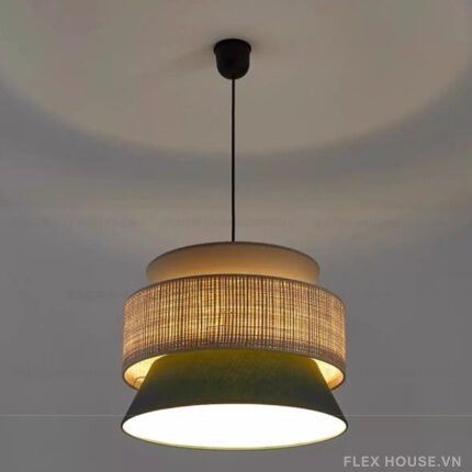 Đèn mây tre thả trần decor bàn ăn quán cafe WW6570