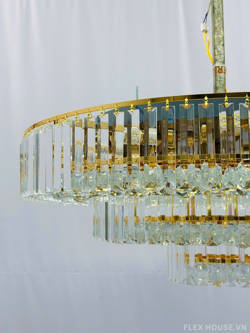 Đèn ốp trần ba tầng tinh thể pha lê lấp lánh OTPL43 4 Đèn ốp trần ba tầng tinh thể pha lê lấp lánh OTPL43