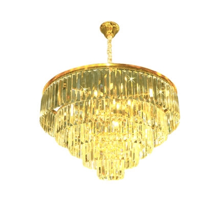 Đèn thả phòng khách pha lê tầng rủ ánh kim TPL08T750