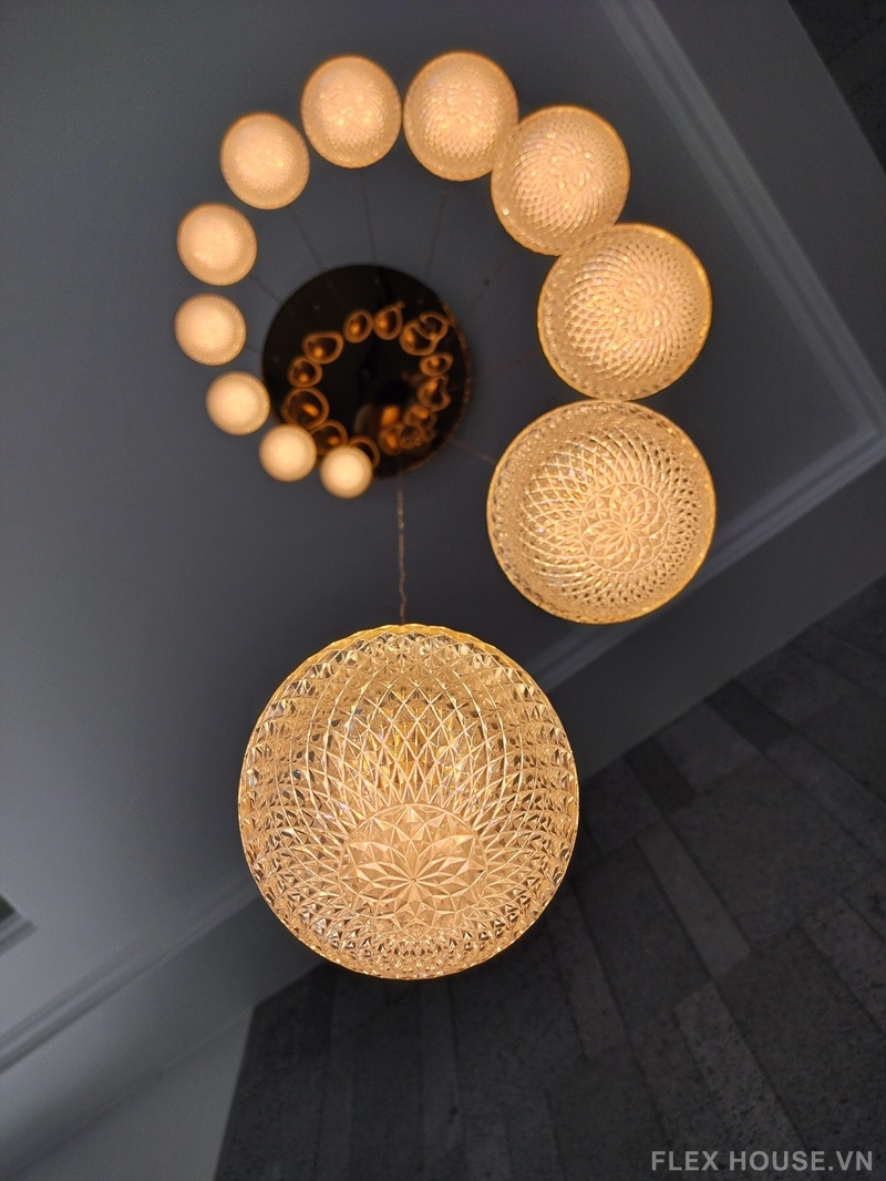 Đèn thả thông tầng cầu thang khách sạn THD0379T12 5 Đèn thả thông tầng cầu thang khách sạn THD0379T12