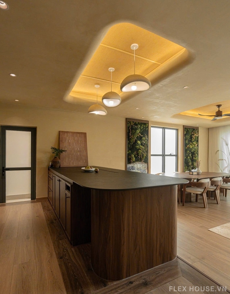 Đèn thả trần decor hình mũ Wabisabi mộc mạc THD85 2 Đèn thả trần decor hình mũ Wabisabi mộc mạc THD85