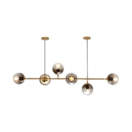 Đèn thả trần những quả cầu thủy tinh ánh khói TTK107N6