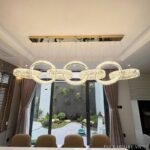 Đèn thả trần pha lê K9 đan vòng nghệ thuật THD7059N7