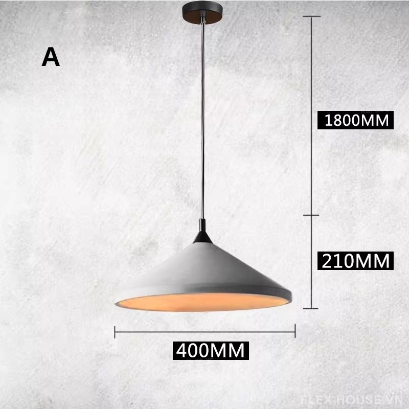 Đèn thả xi măng phong cách công nghiệp Loft CL1951 3 Đèn thả xi măng phong cách công nghiệp Loft CL1951.A
