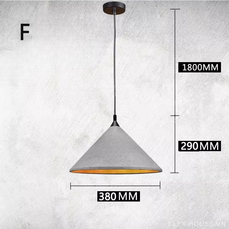 Đèn thả xi măng phong cách công nghiệp Loft CL1951 8 Đèn thả xi măng phong cách công nghiệp Loft CL1951.F
