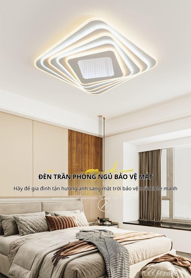 Đèn trần Acrylic năm tầng sáng nghệ thuật JS1344 1 Đèn trần Acrylic năm tầng sáng nghệ thuật JS1344