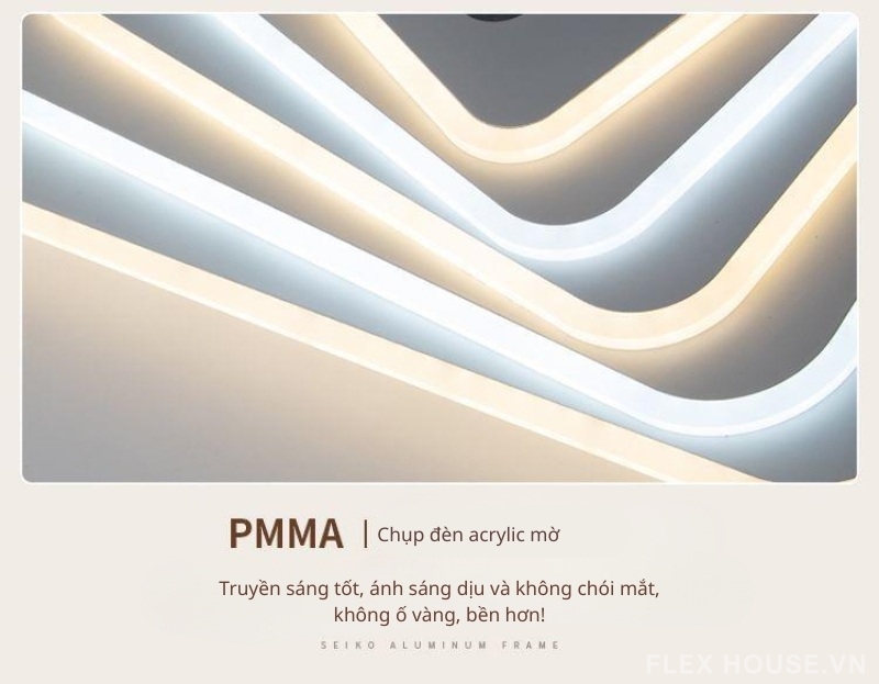 Đèn trần Acrylic năm tầng sáng nghệ thuật JS1344 5 Đèn trần Acrylic năm tầng sáng nghệ thuật JS1344