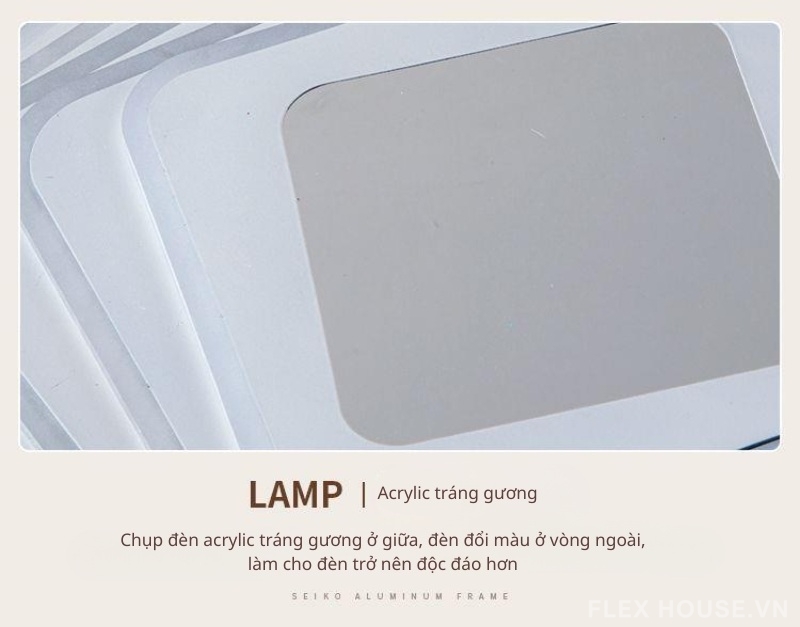 Đèn trần Acrylic năm tầng sáng nghệ thuật JS1344 7 Đèn trần Acrylic năm tầng sáng nghệ thuật JS1344