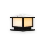 Đèn trụ cổng vuông chao kính khung kim loại DT29T300