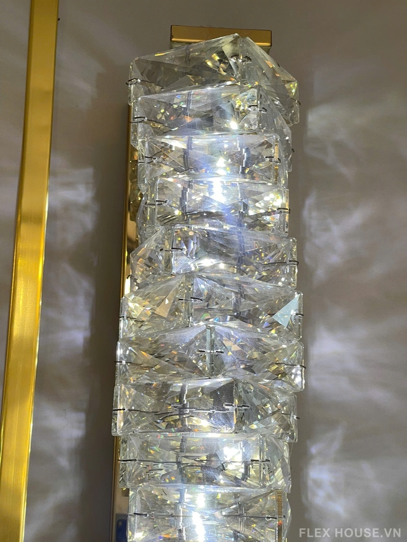 Đèn tường pha lê khối cao cấp decor phòng khách VPL27 10 Đèn tường pha lê khối cao cấp decor phòng khách VPL27