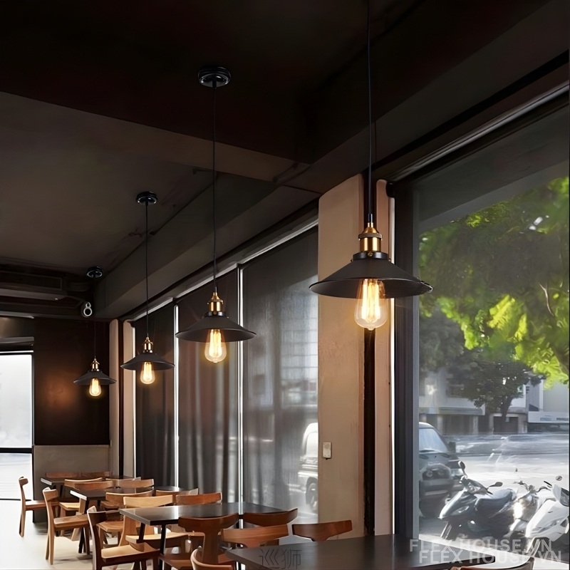 Nhiệt độ màu Kelvin là gì? Bảng nhiệt độ màu đèn LED phổ biến 14 Đèn thả cafe trang trí chao kim loại Retro TCF012