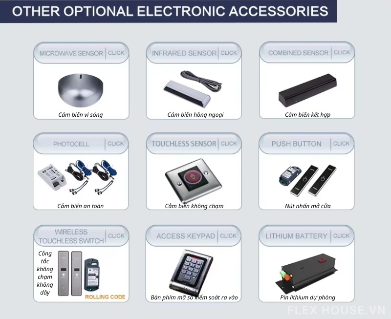 Phụ kiện cửa lùa điện độ ồn thấp cho khách sạn V50F 9 Phụ kiện cửa lùa điện độ ồn thấp cho khách sạn V50F