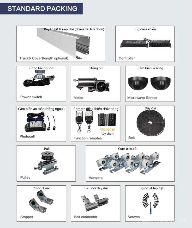 Phụ kiện cửa lùa điện hỗ trợ cảm biến không chạm V50Y 9 Phụ kiện cửa lùa điện hỗ trợ cảm biến không chạm V50Y