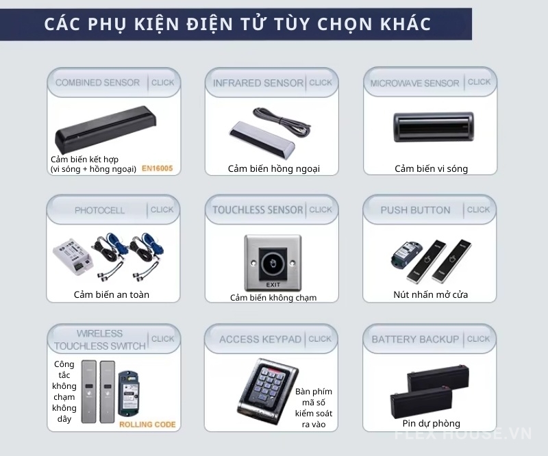 Phụ kiện cửa lùa điện hỗ trợ cảm biến không chạm V50Y 10 Phụ kiện cửa lùa điện hỗ trợ cảm biến không chạm V50Y