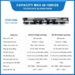Phụ kiện cửa trượt xếp lớp tự động tải nặng DTSC1000