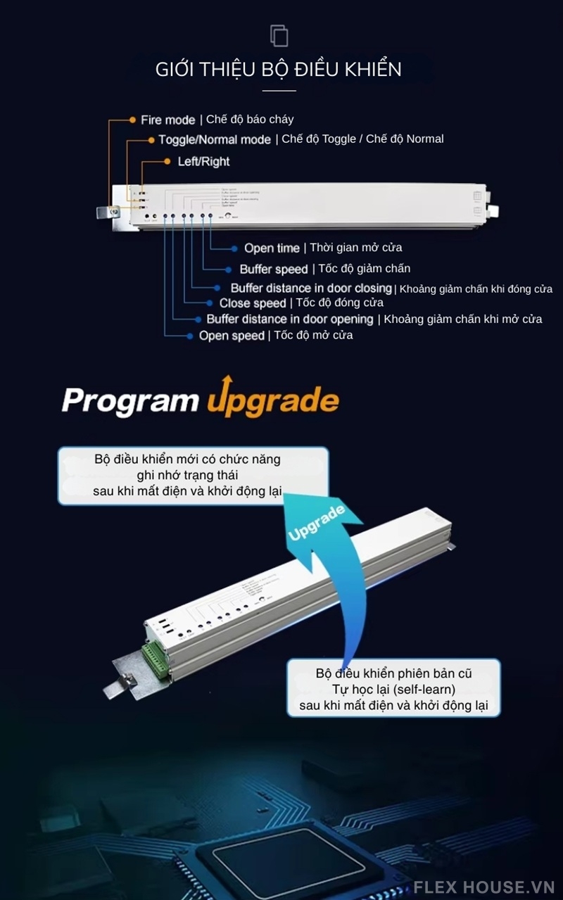 Phụ kiện cửa trượt xếp lớp tự động tải nặng DTSC1000 4 Phụ kiện cửa trượt xếp lớp tự động tải nặng DTSC1000