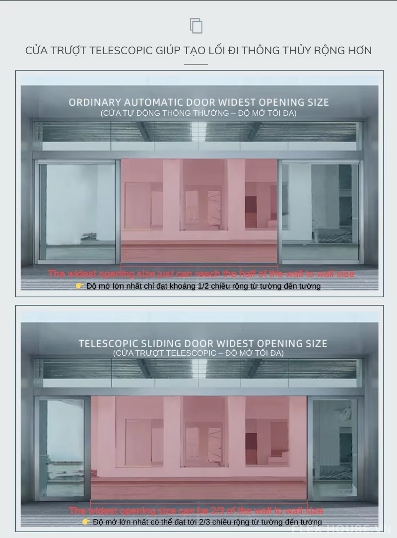 Phụ kiện cửa trượt xếp lớp tự động tải nặng DTSC1000 6 Phụ kiện cửa trượt xếp lớp tự động tải nặng DTSC1000