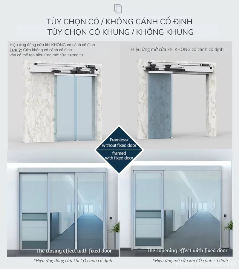 Phụ kiện cửa trượt xếp lớp tự động tải nặng DTSC1000 8 Phụ kiện cửa trượt xếp lớp tự động tải nặng DTSC1000