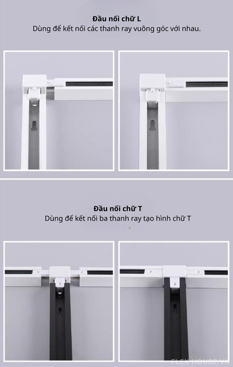 Ray trượt vuông đèn rọi 1 pha bằng nhôm và PC GD157 10 Ray trượt vuông đèn rọi 1 pha bằng nhôm và PC GD157