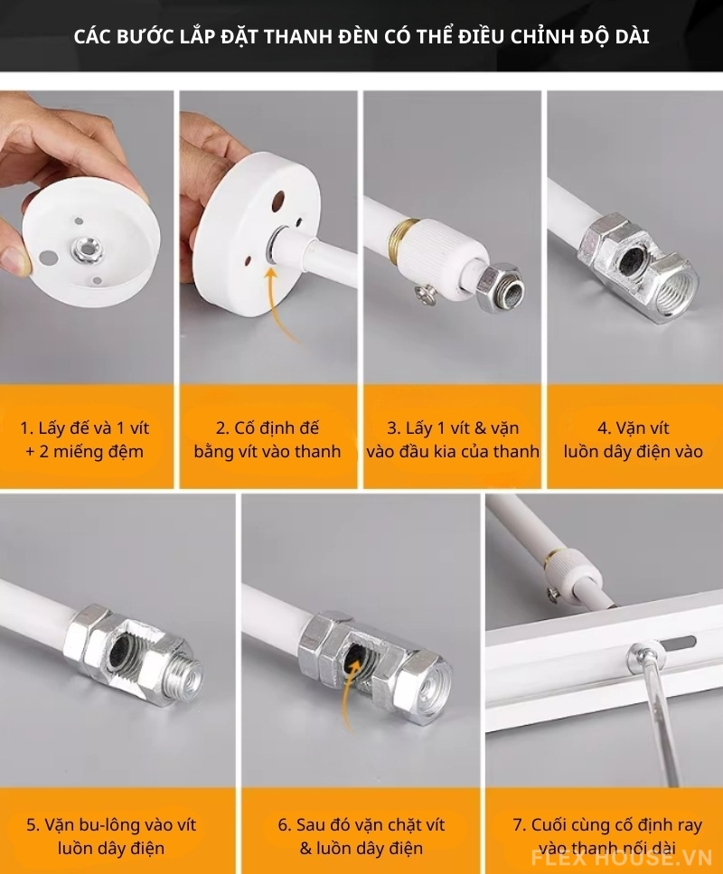 Ray trượt vuông đèn rọi 1 pha bằng nhôm và PC GD157 13 Ray trượt vuông đèn rọi 1 pha bằng nhôm và PC GD157