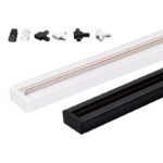 Ray trượt vuông đèn rọi 1 pha bằng nhôm và PC GD157