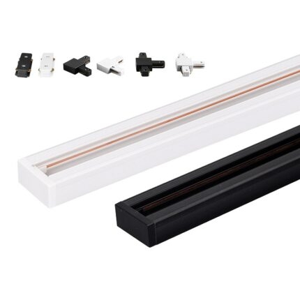 Ray trượt vuông đèn rọi 1 pha bằng nhôm và PC GD157