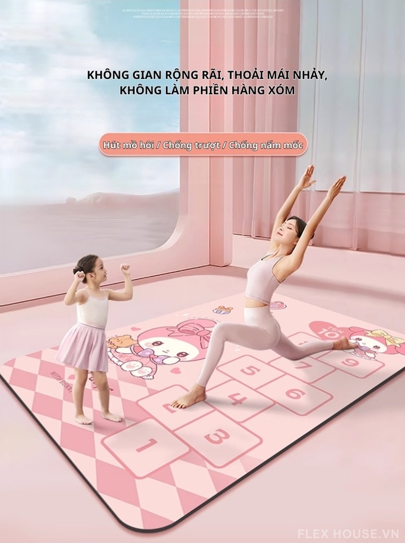 Thảm chơi cho bé chống trượt hình thỏ My Melody QZ8972 1 Thảm chơi cho bé chống trượt hình thỏ My Melody QZ8972