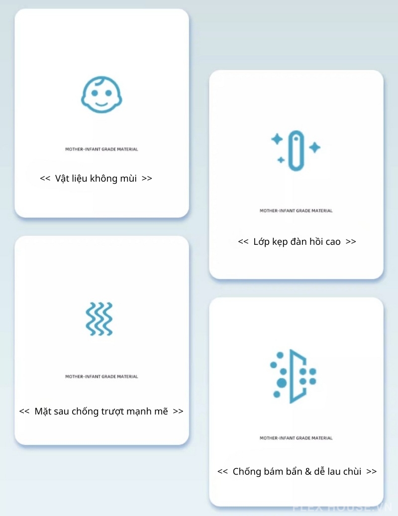 Thảm chơi cho bé chống trượt hình thỏ My Melody QZ8972 3 Thảm chơi cho bé chống trượt hình thỏ My Melody QZ8972