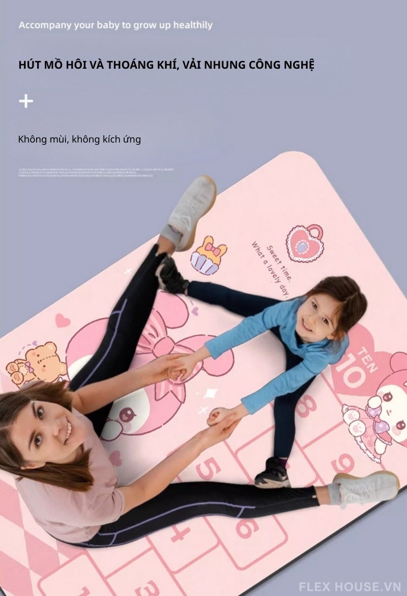Thảm chơi cho bé chống trượt hình thỏ My Melody QZ8972 8 Thảm chơi cho bé chống trượt hình thỏ My Melody QZ8972