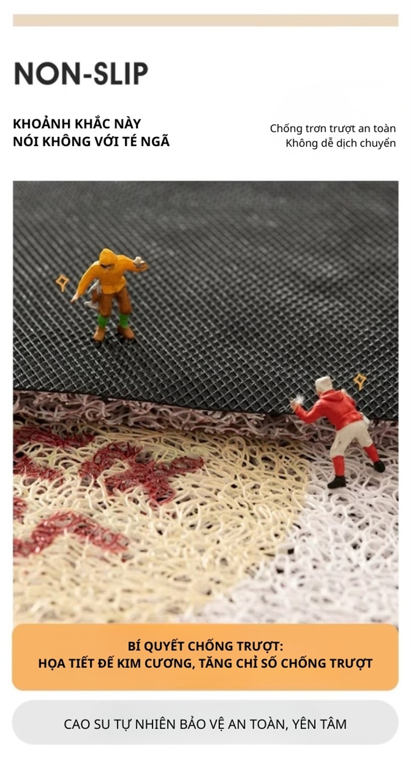 Thảm lau chân nhà tắm hình chó Noel chống bẩn YY2266 4 Thảm lau chân nhà tắm hình chó Noel chống bẩn YY2266