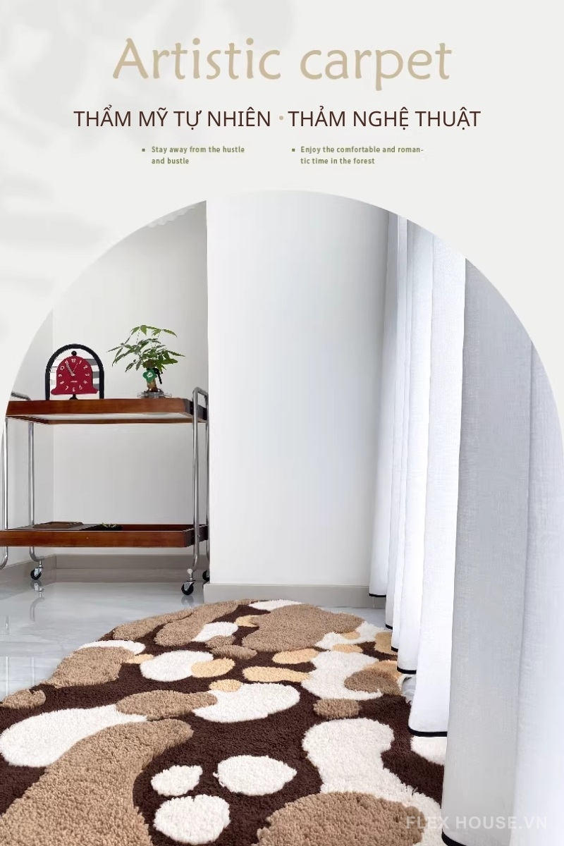 Thảm dệt nổi 3D mộc san decor phòng ngủ SH2752 1 Thảm dệt nổi 3D mộc san decor phòng ngủ SH2752