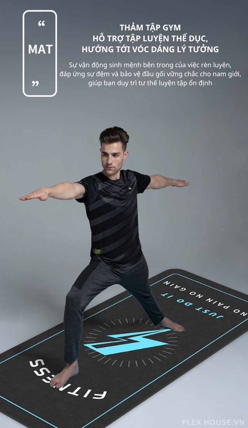 Thảm gym đa năng TPE cách âm giảm chấn QZ2098 1 Thảm gym đa năng TPE cách âm giảm chấn QZ2098