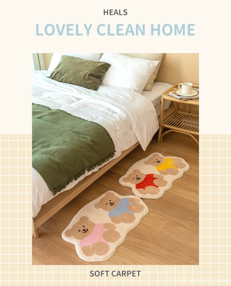 Thảm lông trải sàn cho trẻ em Cashmere mềm mại YY4806 1 Thảm lông trải sàn cho trẻ em Cashmere mềm mại YY4806