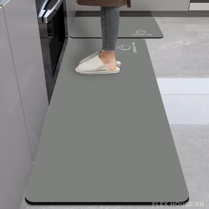 Thảm nhà bếp cao cấp chống trượt tối giản JX4190