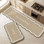 Thảm nhà bếp kiểu dáng uốn lượn Bắc Âu YY7215.04
