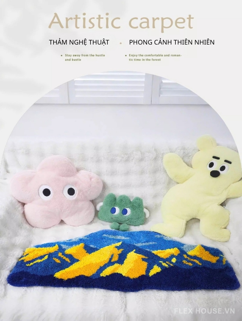 Thảm polyester hình những ngọn núi ánh dương SH2751 1 Thảm polyester hình những ngọn núi ánh dương SH2751