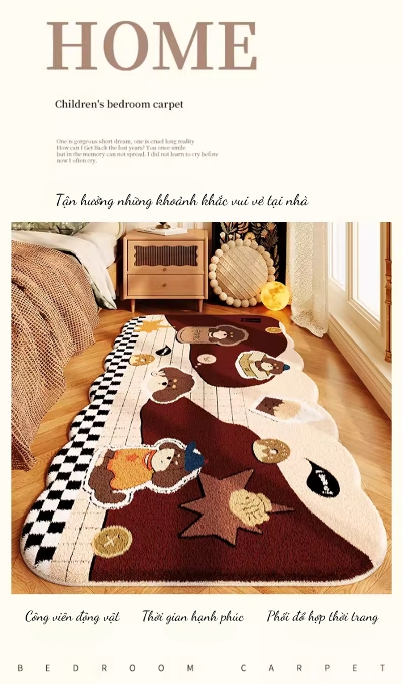 Thảm polyester phong cách Pop Art mix Y2K YY6912 1 Thảm polyester phong cách Pop Art mix Y2K YY6912